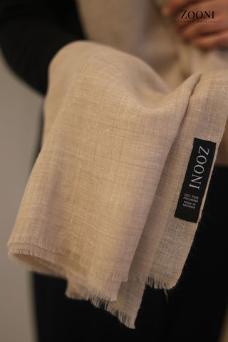 Pure Himalayan Pashmina Plain Shawl (Extra Soft) - Natural Undyed Pure Himalayan Pashmina Plain Shawl (Extra Soft) - Natural Undyed