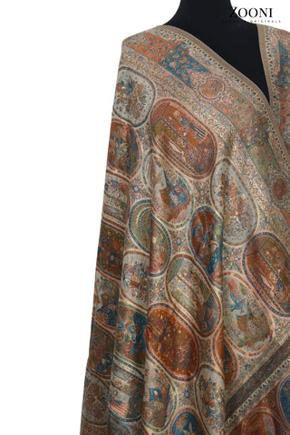 Superfine Kaani Jaamawar Silk Summer Shawl - Zooni | Kashmir Originals Superfine Kaani Jaamawar Silk Summer Shawl - Zooni | Kashmir Originals