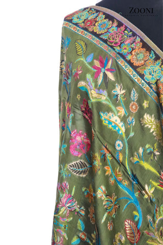 Superfine Kaani Jaamawar Silk Summer Shawl Superfine Kaani Jaamawar Silk Summer Shawl