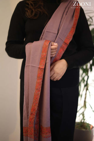 Hand Embroidered Neem Doar Embroidery Shawl - Purple Hand Embroidered Neem Doar Embroidery Shawl - Purple