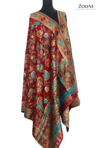 Superfine Kaani Jaamawar Silk Summer Shawl Superfine Kaani Jaamawar Silk Summer Shawl
