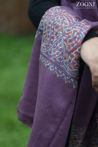 Hand Embroidered Kalam Doar Embroidery Shawl - Voila Hand Embroidered Kalam Doar Embroidery Shawl - Voila