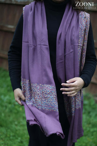 Hand Embroidered Kalam Doar Embroidery Shawl - Voila Hand Embroidered Kalam Doar Embroidery Shawl - Voila