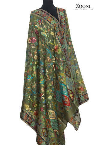 Superfine Kaani Jaamawar Silk Summer Shawl Superfine Kaani Jaamawar Silk Summer Shawl