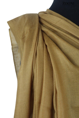 Pure Himalayan Pashmina Plain Shawl (Extra Soft) - Light Brown/Mehndi - Zooni | Kashmir Originals Pure Himalayan Pashmina Plain Shawl (Extra Soft) - Light Brown/Mehndi - Zooni | Kashmir Originals