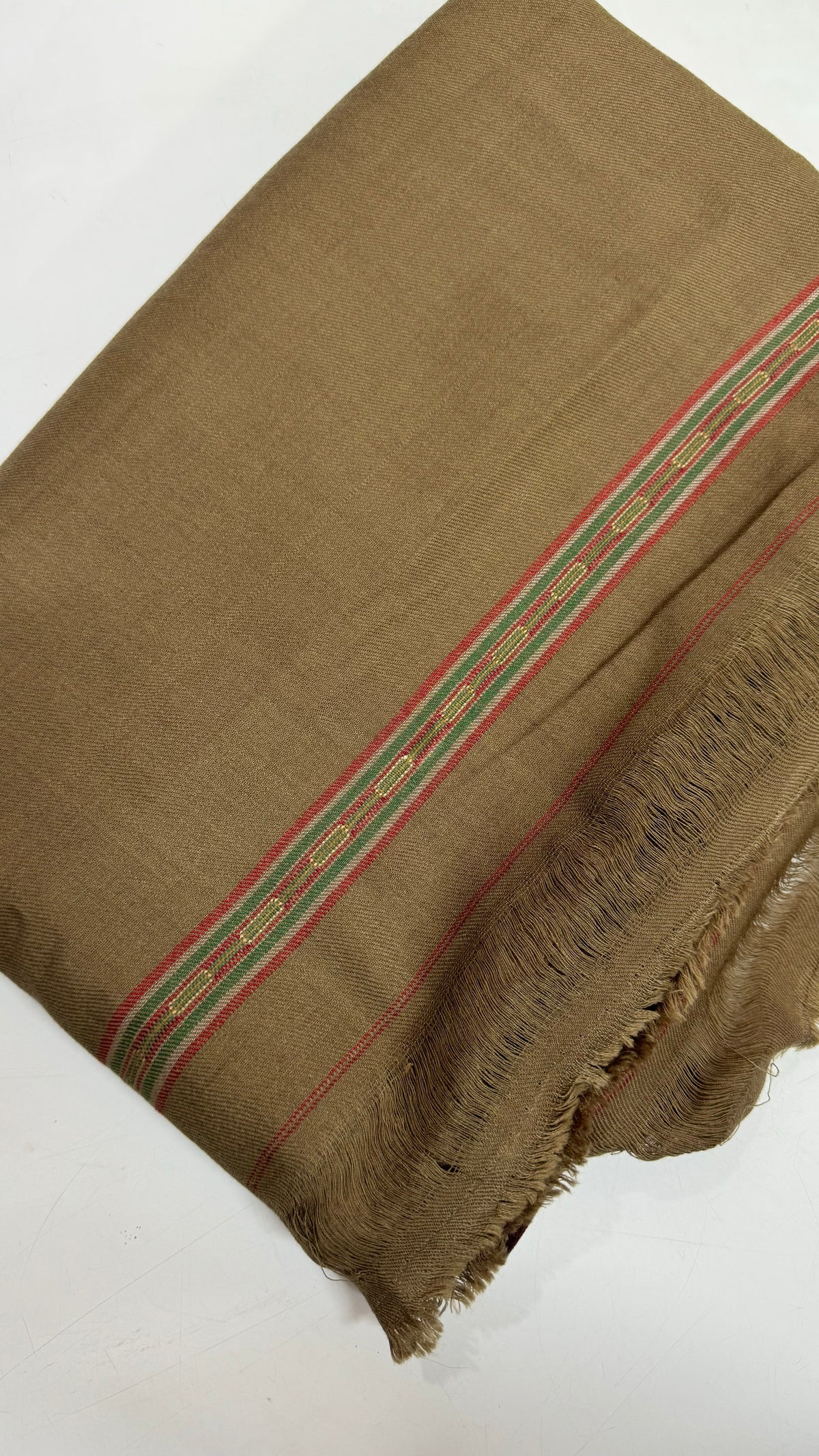 Royal Luxury Woollen Men's Dussa Shawl (Double Layer) - Brown