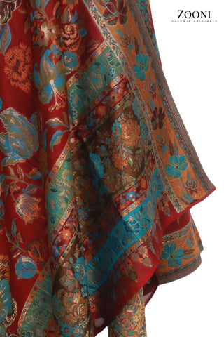 Superfine Kaani Jaamawar Silk Summer Shawl Superfine Kaani Jaamawar Silk Summer Shawl