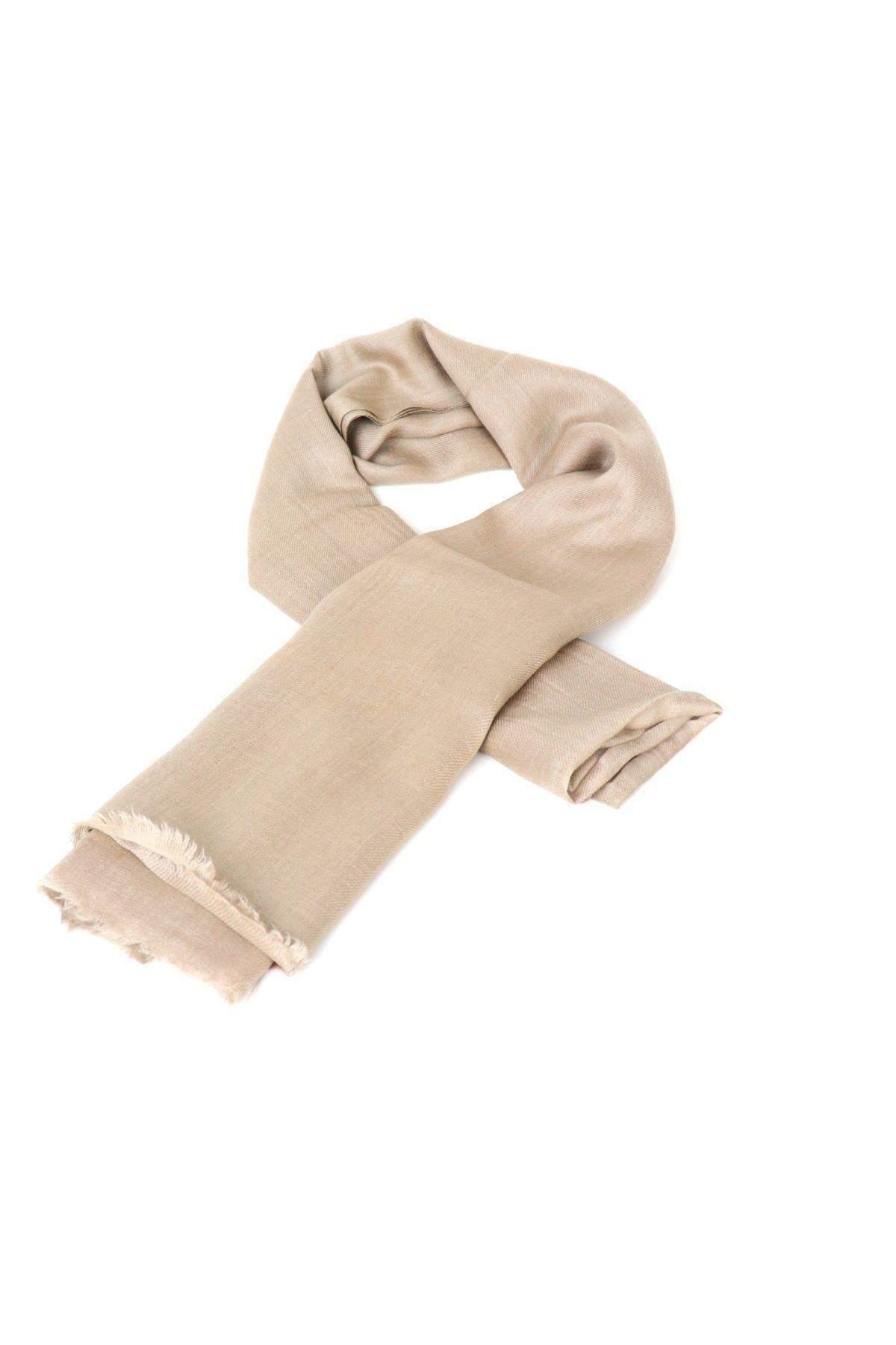 100 Grams Superfine Cashmere Plain Stole - Cameo - Zooni | Kashmir Originals