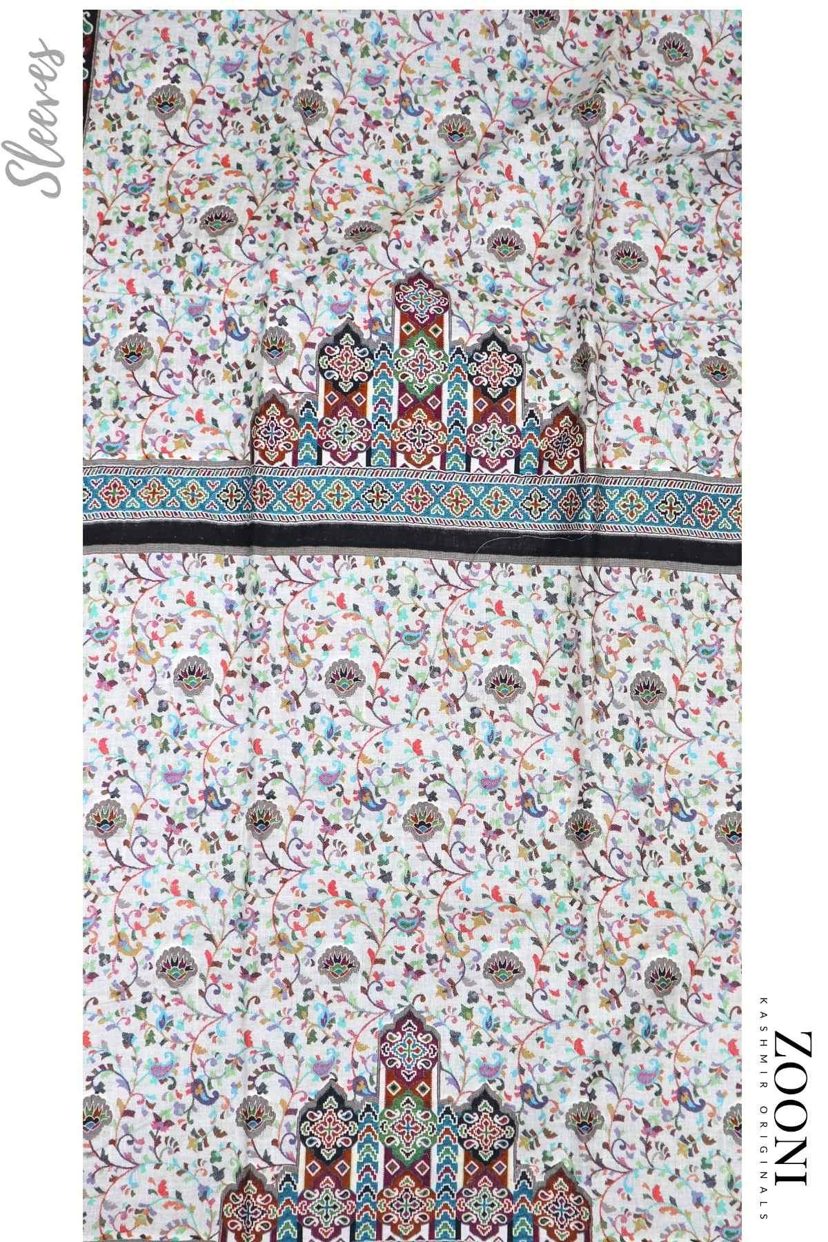Limited Edition 3 Piece Woollen Blend Kaani Weave Unstitched Winter Suit - Charade - Zooni | Kashmir Originals
