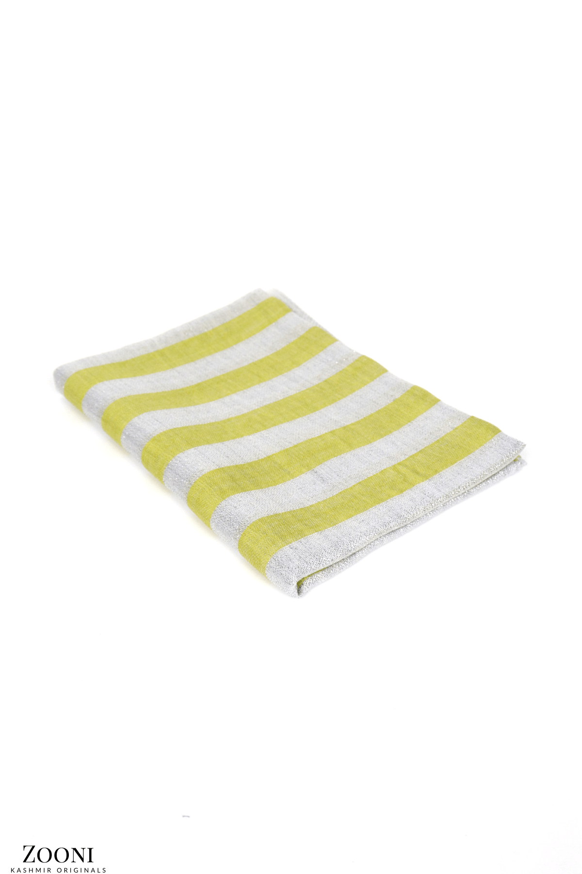 Cashmere Striped Lurex Stole - Tacha and Silver - Zooni | Kashmir Originals
