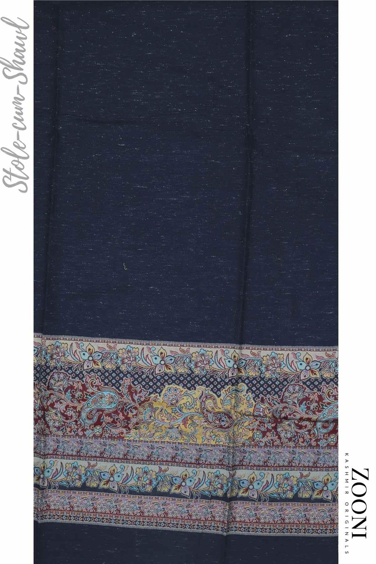 Limited Edition 3 Piece Woollen Blend Kaani Weave Unstitched Winter Suit - Charade - Zooni | Kashmir Originals