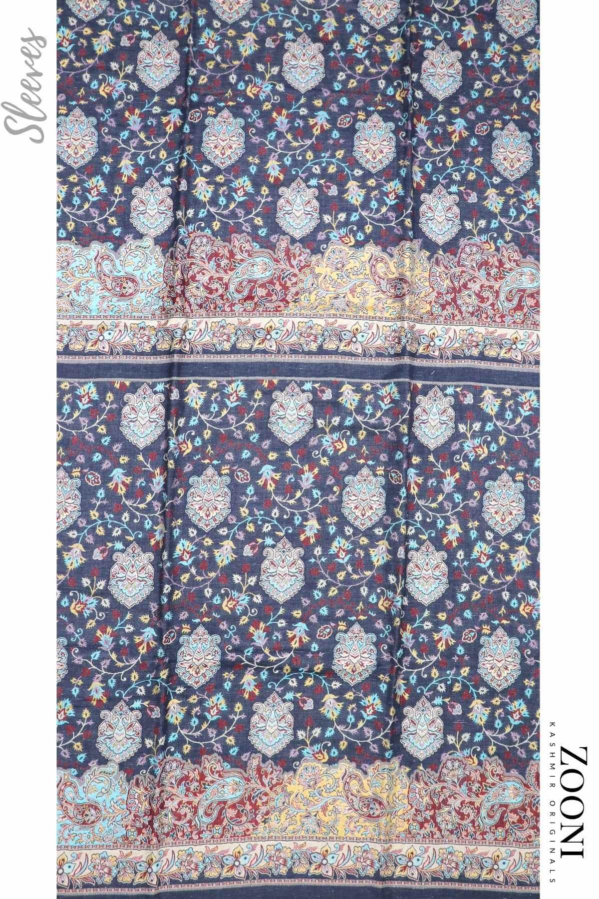Limited Edition 3 Piece Woollen Blend Kaani Weave Unstitched Winter Suit - Charade - Zooni | Kashmir Originals