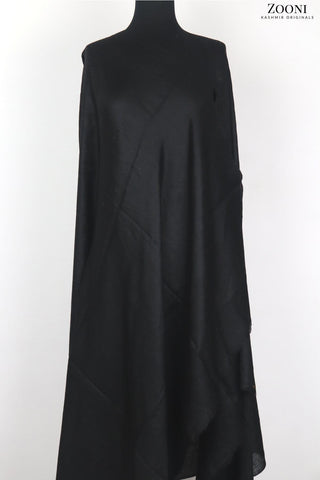 Pure Himalayan Pashmina Plain Shawl (Extra Soft) - Night's Watch Black - Zooni | Kashmir Originals Pure Himalayan Pashmina Plain Shawl (Extra Soft) - Night's Watch Black - Zooni | Kashmir Originals