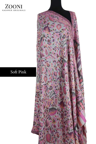 Superfine Pure Merino Kaani Jaamawar Shawl - Kashmiri Floral - Zooni | Kashmir Originals Superfine Pure Merino Kaani Jaamawar Shawl - Kashmiri Floral - Zooni | Kashmir Originals
