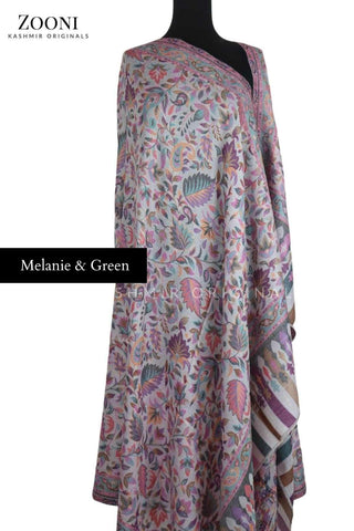 Superfine Pure Merino Kaani Jaamawar Shawl - Kashmiri Floral - Zooni | Kashmir Originals Superfine Pure Merino Kaani Jaamawar Shawl - Kashmiri Floral - Zooni | Kashmir Originals