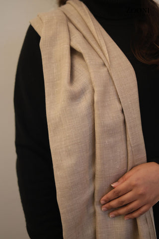 Pure Himalayan Pashmina Plain Shawl (Extra Soft) - Natural Undyed