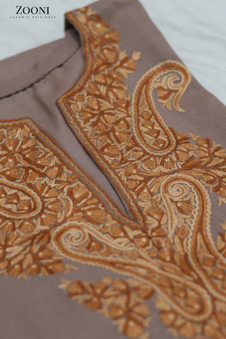 Pure Wool Hand Embroidered Kashmiri Pheran/Feran: Aari (Stitched)