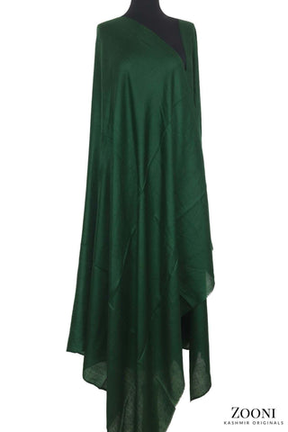 Pure Himalayan Pashmina Plain Shawl (Extra Soft) - Emerald Green - Zooni | Kashmir Originals