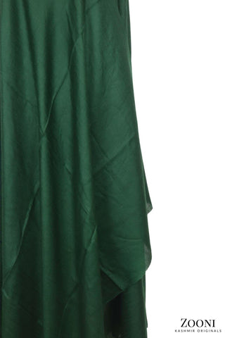 Pure Himalayan Pashmina Plain Shawl (Extra Soft) - Emerald Green - Zooni | Kashmir Originals