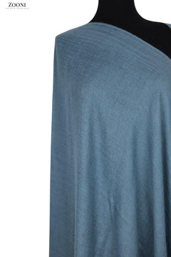 Pure Himalayan Pashmina Plain Shawl (Extra Soft) - Kashmir Blue - Zooni | Kashmir Originals