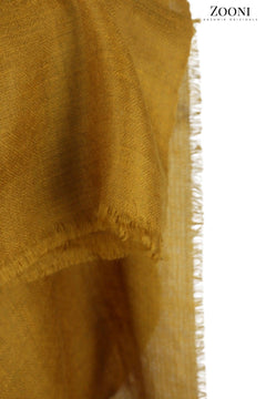 Pure Himalayan Pashmina Plain Shawl (Extra Soft) - Marigold - Zooni | Kashmir Originals