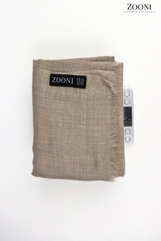 Pure Himalayan Pashmina Plain Shawl (Extra Soft) - Natural Undyed - Zooni | Kashmir Originals