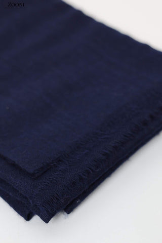 Pure Himalayan Pashmina Plain Shawl (Extra Soft) - Navy Blue - Zooni | Kashmir Originals