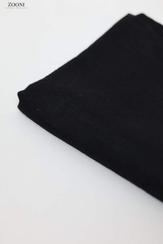 Pure Himalayan Pashmina Plain Shawl (Extra Soft) - Night's Watch Black - Zooni | Kashmir Originals