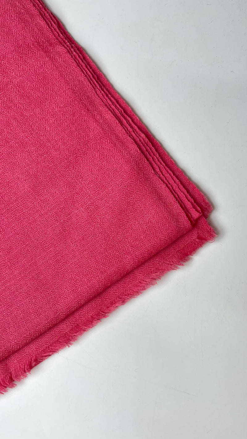 100 Grams Superfine Cashmere Plain Stole - Pink - Zooni | Kashmir Originals
