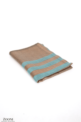 Cashmere Striped Lurex Stole - Gothic and Gold - Zooni | Kashmir Originals