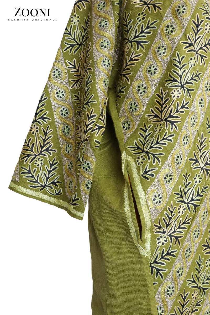 Woolen Embroidered Kashmiri Pheran/Feran (Freesize) – Zooni | Kashmir ...