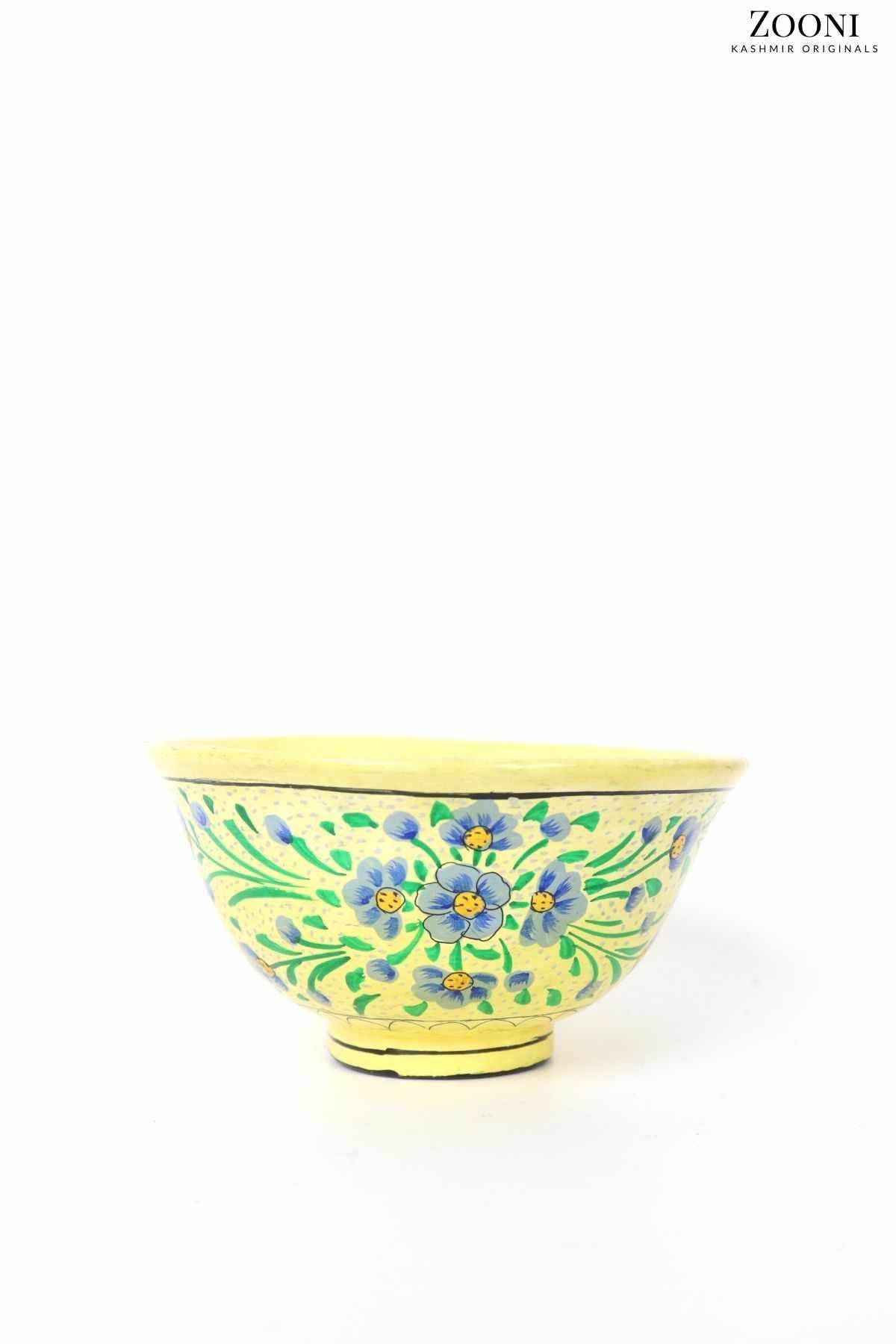 Handmade Papier Mache Bowl - English Floral - Zooni | Kashmir Originals