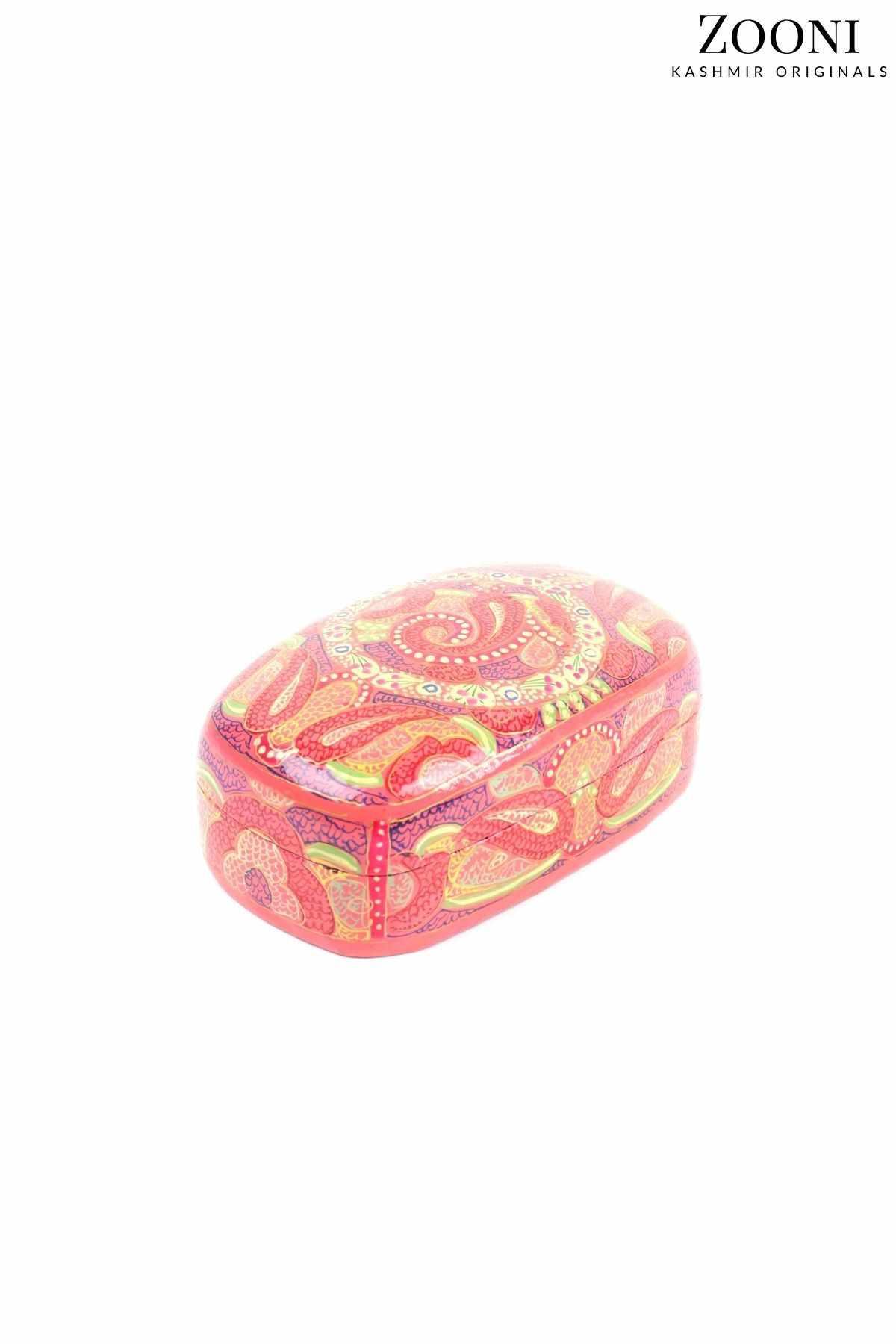 Handmade Papier Mache Box - Mystic Pink - Zooni | Kashmir Originals