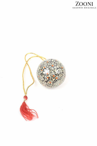 Handmade Papier Mache Festive Decorative Hanging Ball - Daisy (Small) - Zooni | Kashmir Originals