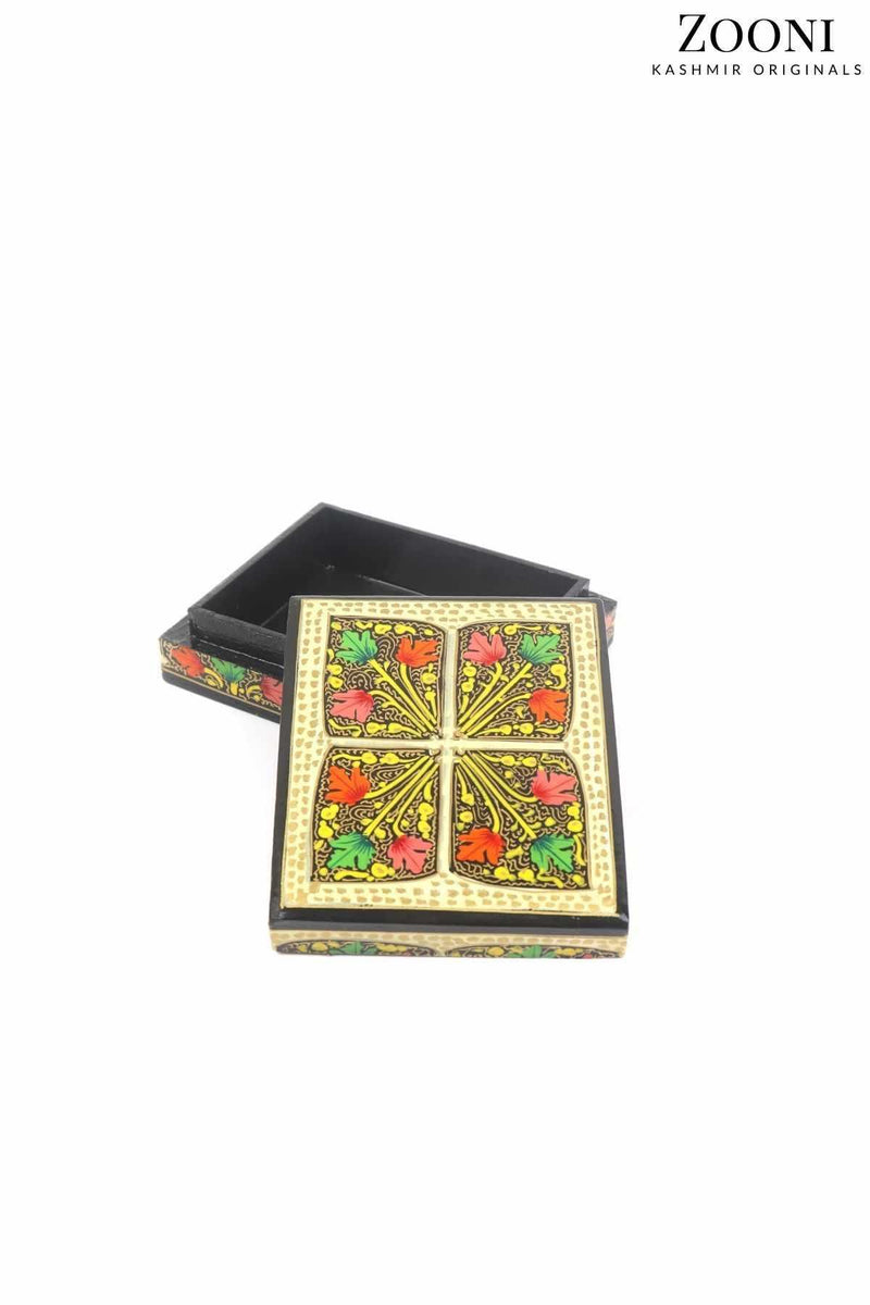 Handmade Papier Mache Flat Box - All Seasons' Chinar - Zooni | Kashmir Originals