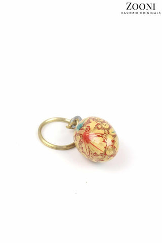 Handmade Papier Mache Keychain - Autumn - Zooni | Kashmir Originals