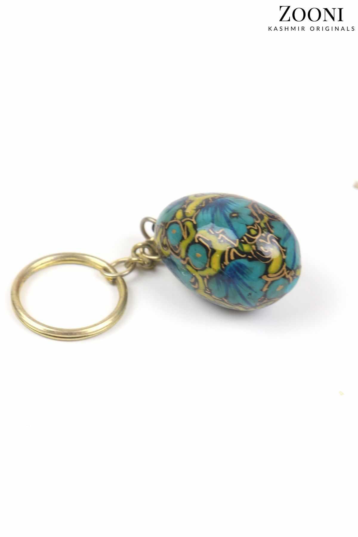 Handmade Papier Mache Keychain - Pastel - Zooni | Kashmir Originals