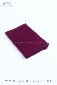 Pure Himalayan Pashmina Plain Shawl (Extra Soft) - Claret - Zooni | Kashmir Originals