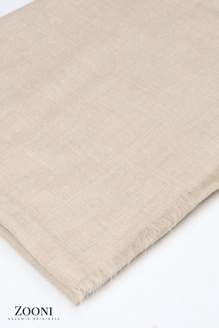 Pure Himalayan Pashmina Plain Shawl (Extra Soft) - Natural Rare Off-White Goat (Undyed) - Zooni | Kashmir Originals