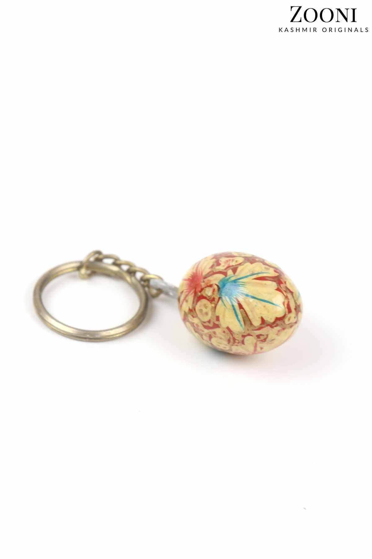 Handmade Papier Mache Keychain - Chinar - Zooni | Kashmir Originals